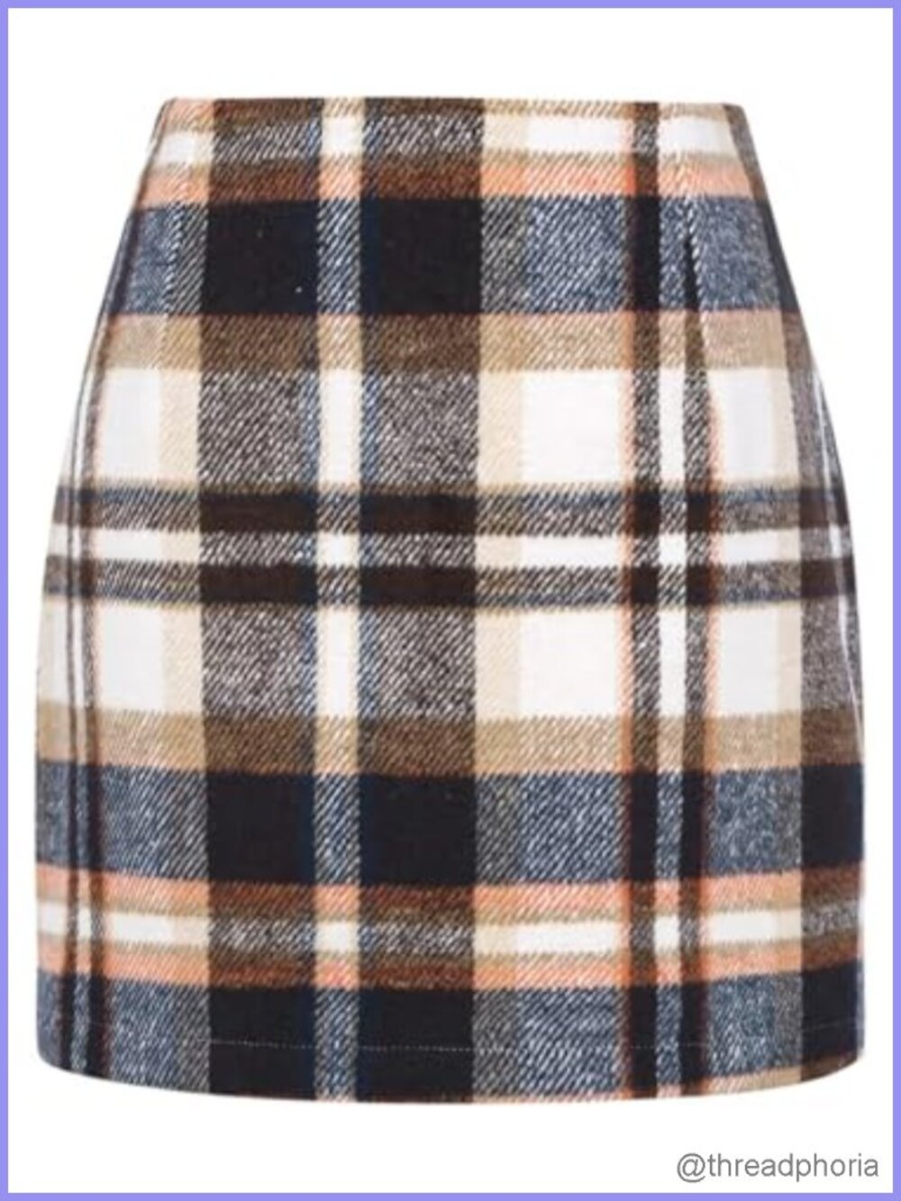 High Waisted Plaid Mini Skirt Women Bodycon Flannel Skirt